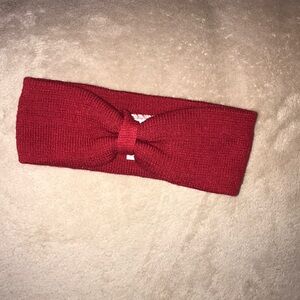 Classic Red knit headband OS Adult 💕